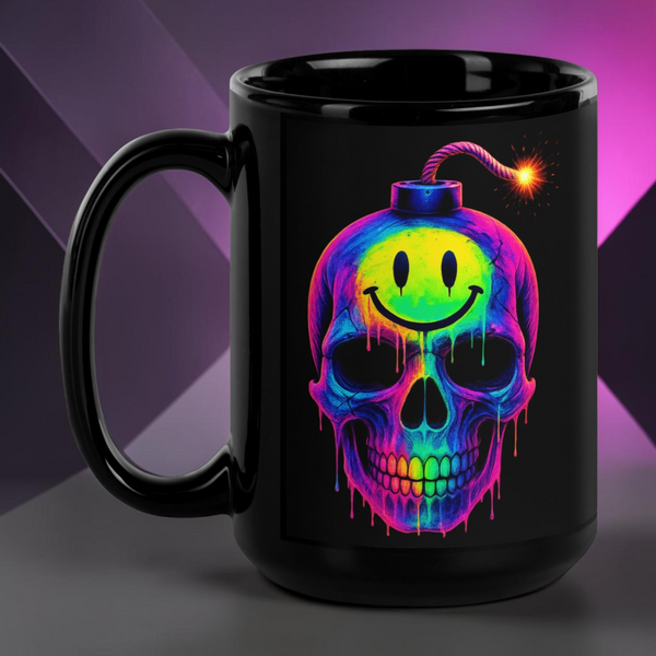 A Ticking Time Lad black glossy coffee mug by Mad Lad Designs