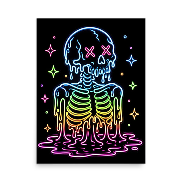 Mad Skeleton gothic graphic art poster by Mad Lad Designs