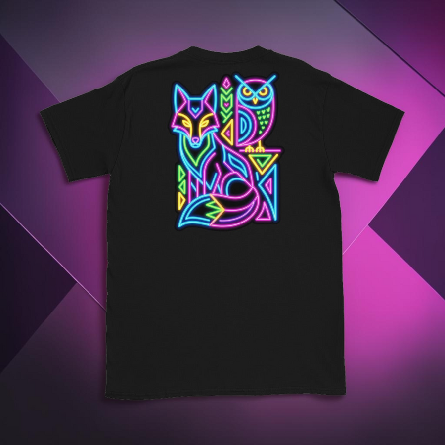 Neon Wildlife unisex graphic T-shirt by Mad Lad Designs