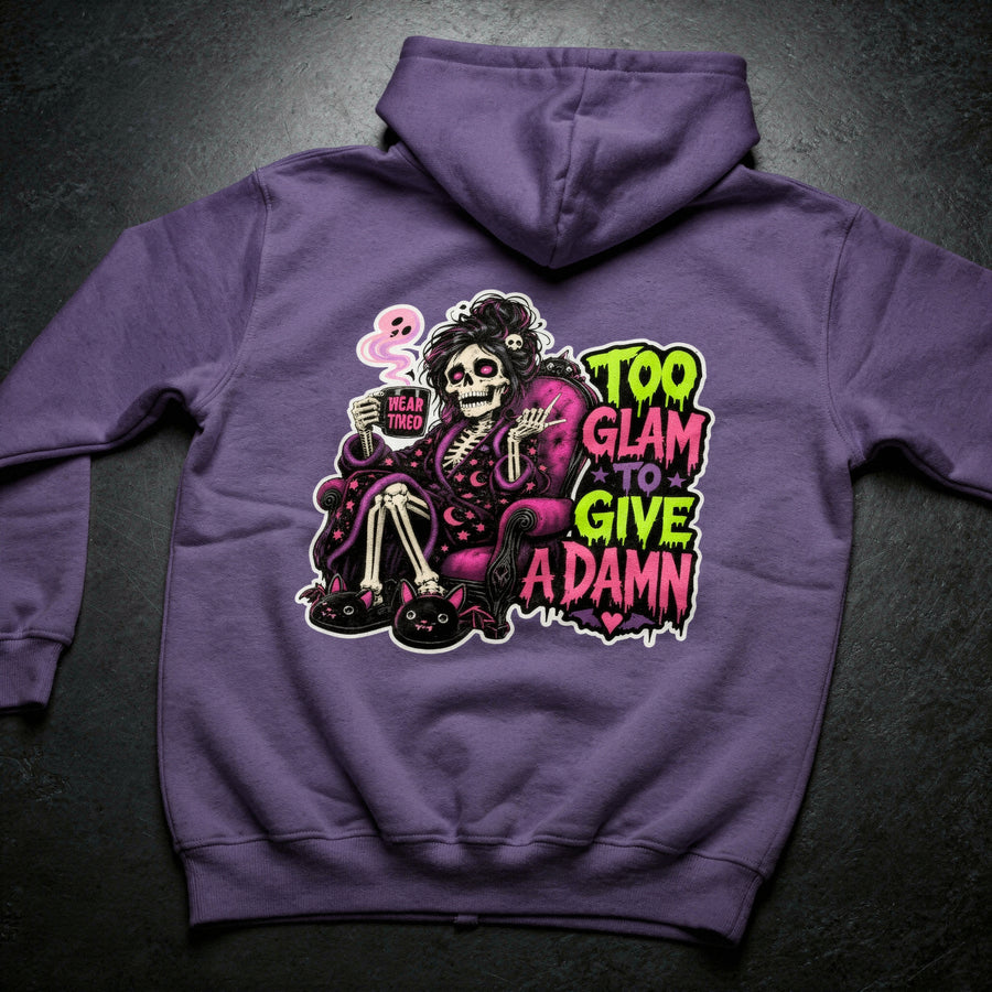 Too Glam unisex graphic hoodie by Mad Lad Designs