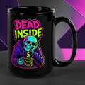 Dead Inside Black Glossy Mug product image