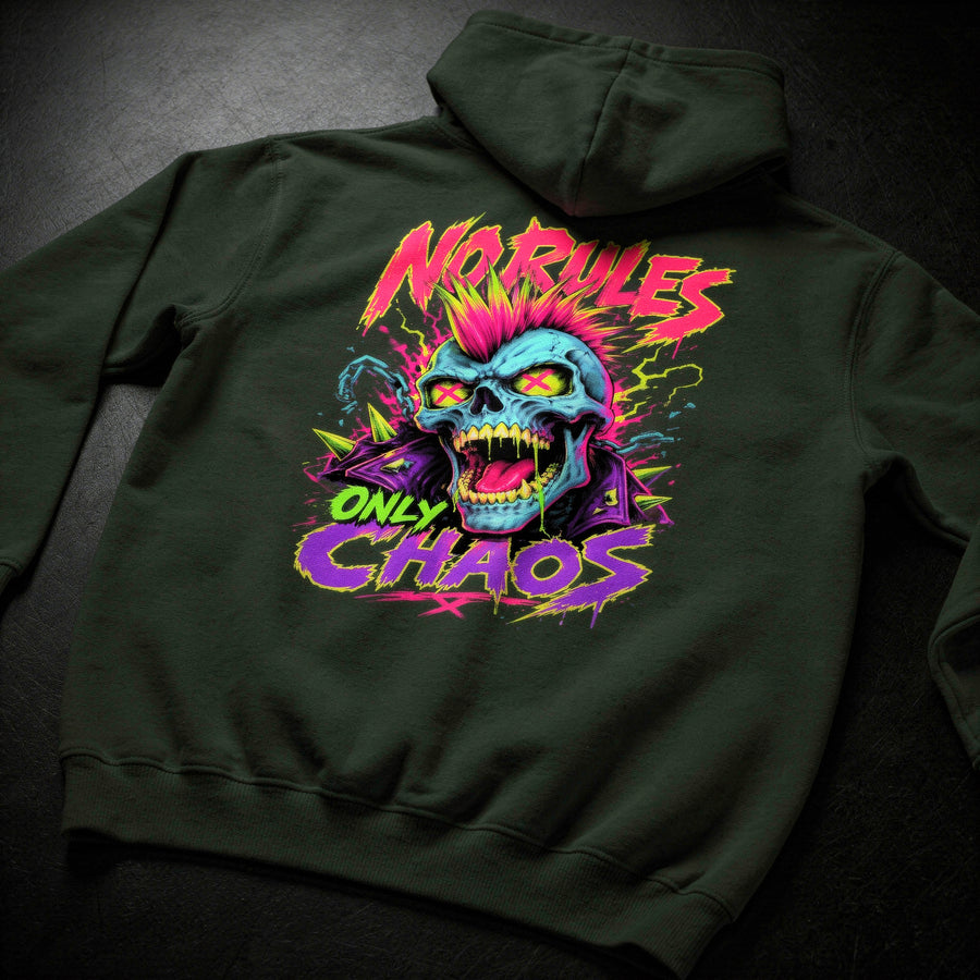 No Rules unisex graphic hoodie by Mad Lad Designs