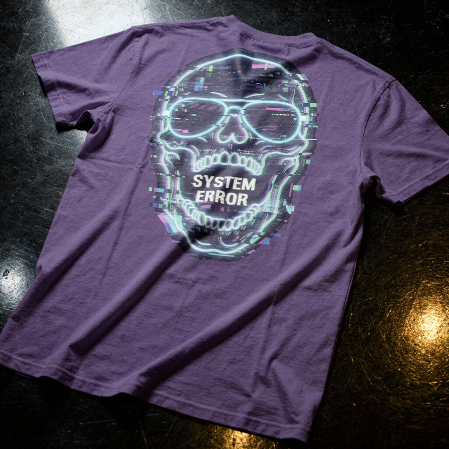 System Error unisex glitch graphic T-shirt by Mad Lad Designs